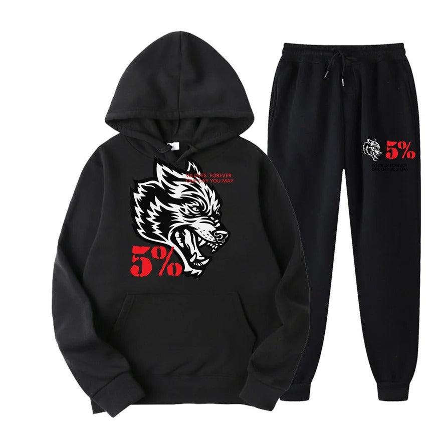 Fashion New Hip Hop Wolf head Print Men’s Jackets