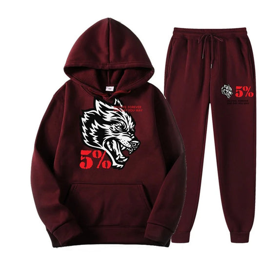 Fashion New Hip Hop Wolf head Print Men’s Jackets