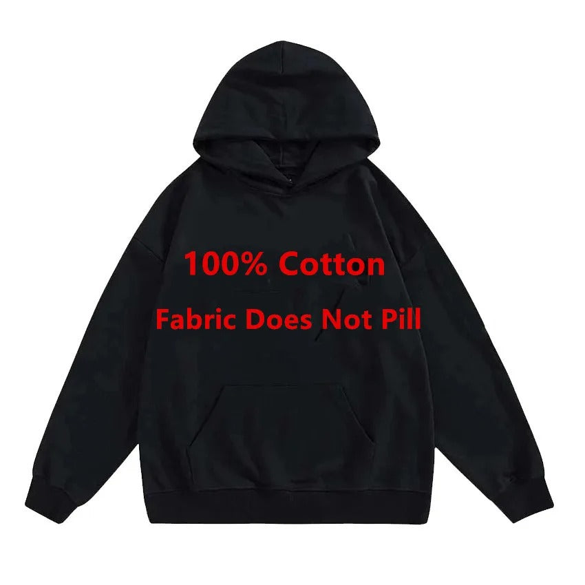 Mens Hip Hop 100% Cotton Streetwear Hoodies