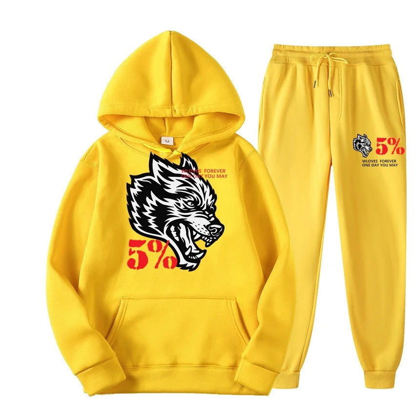 Fashion New Hip Hop Wolf head Print Men’s Jackets
