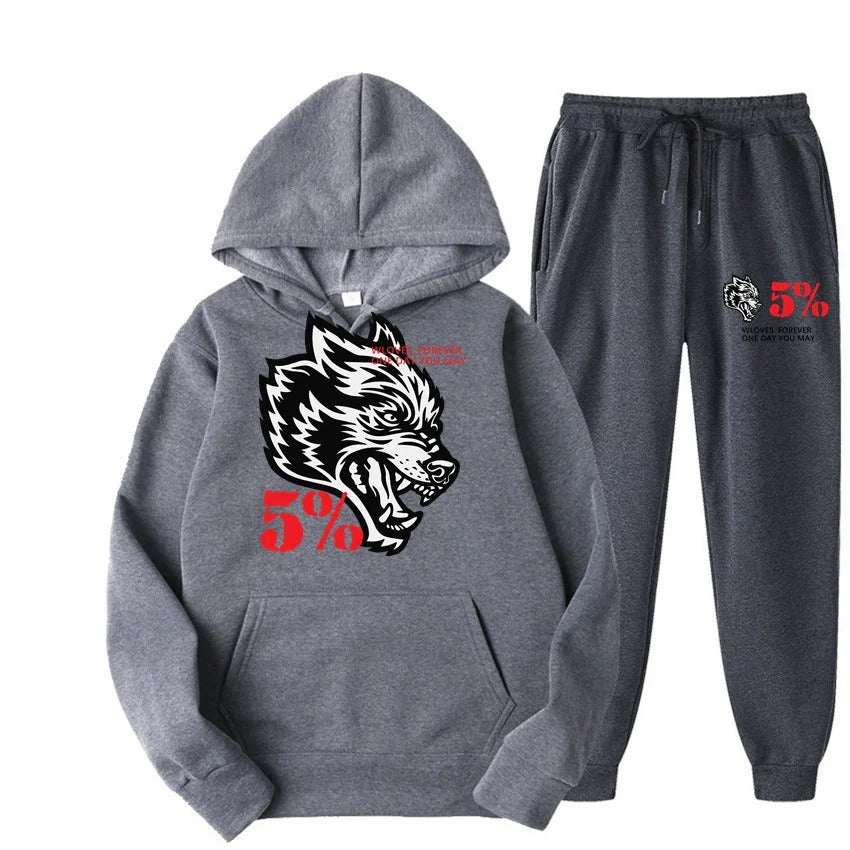 Fashion New Hip Hop Wolf head Print Men’s Jackets